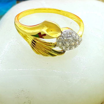 classic designer 22kt cz diamond ladies ring