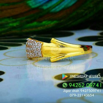Casual Were Cz gold Ladies Ring LRG -0325