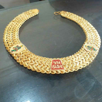 22KT Gold Handmade Jay Thakar Thick Bharvadi Chain