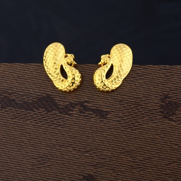 Ladies 916 Gold Plain Earring Earring -LPE115
