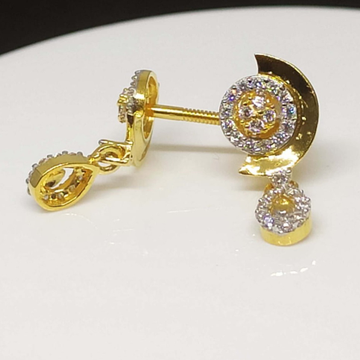 22kt gold small latkan earring  by 