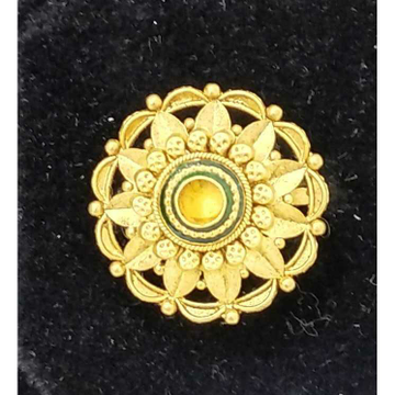 916 Gold Antique Flower Design Jadtar Ring by 