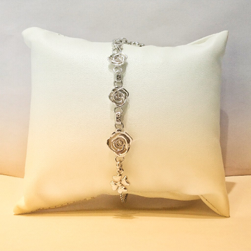 925 Sterling Silver Rose Design Bracelet For Women by Pratima Jewellers