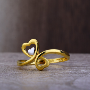 14K Gold Heart Diamond Ring. RFA16598 – tresorjewelryinc