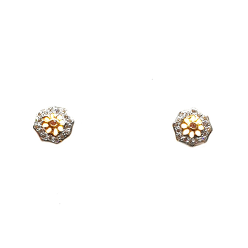 22K Gold Round Shaped Earrings MGA - BTG0032