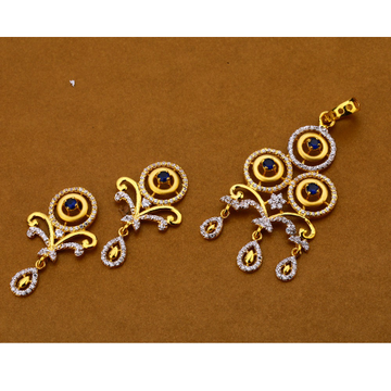 916 Gold ladies Hallmark Pendant Set FPS179