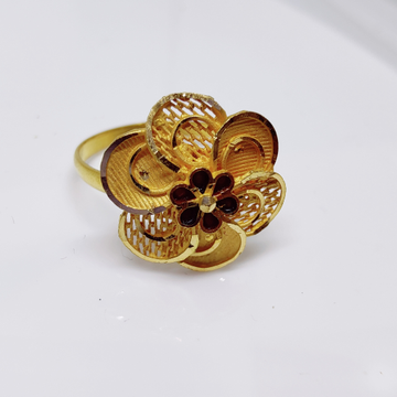 22k gold flower design ring by 