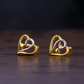 22KT Gold CZ Designer Ladies Plain Earring LPE288