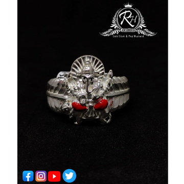 92.5 silver styled lord ganesh rings RH-GR13