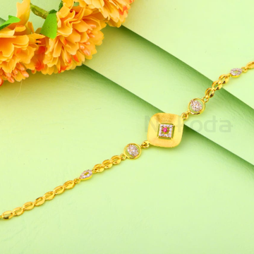 916 Gold CZ Hallmark Ladies Gorgeous Bracelet LB51...