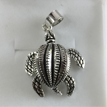 925 Sterling Silver Oxidized Tortoise Design Penda... by 