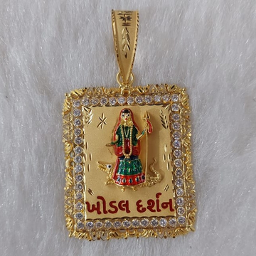 916 gold fancy gent's khodiyar maa pendant