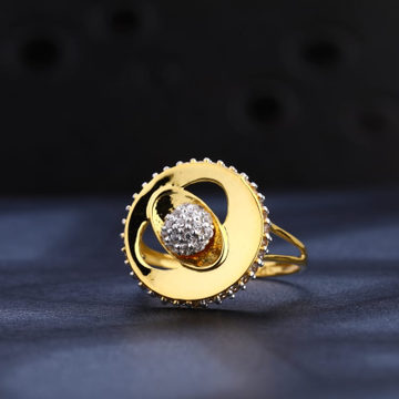 22KT Gold CZ Ladies Classic Ring LR1050