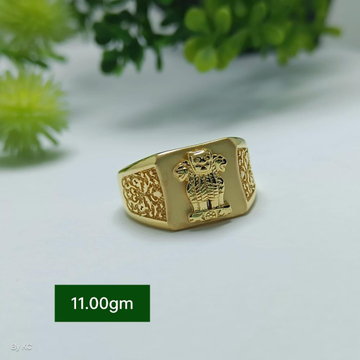 22K Gold Ashok Stambh Design Ring by 