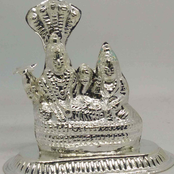 silver sheshnag par virajman lord  shree vishnu wi... by 
