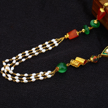 916 Gold Hallmark Designer  Moti Mala AC159