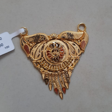 916 Gold Indian Design Pendant TBJ-P06 by 