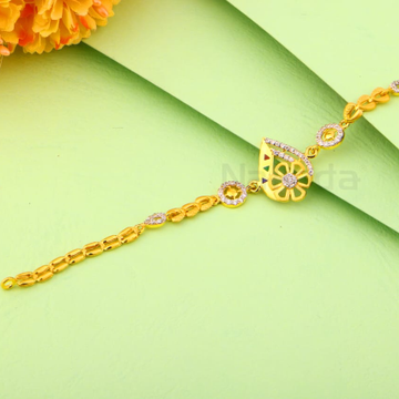 916 Gold Hallmark Ladies Stylish Bracelet LB553