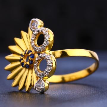916 Gold Cz Diamond Ladies Ring LR652