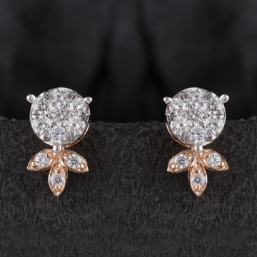 18Kt Gold Fine Design Diamond Earring by 
