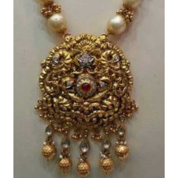 916 gold indian nakshi work necklace 