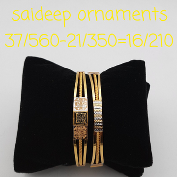 22 ct 916 copper bangles kadli desing by Saideep Jewels