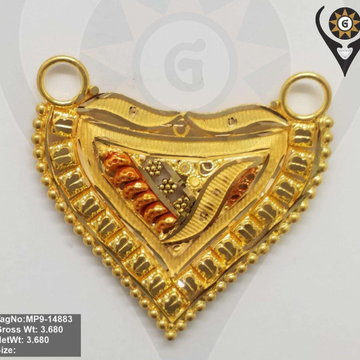 22k gold elegant design mangalsutra pendant by 