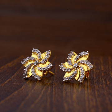 22CT Gold CZ Hallmark Delicate Ladies Tops Earring...