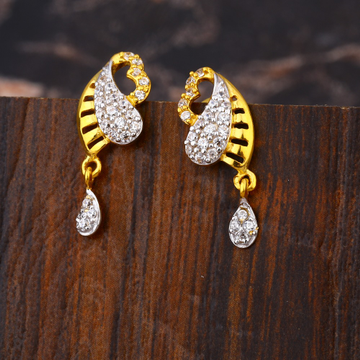 916 CZ Ladies Designer Gold Earring LFE637