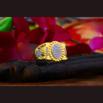 22k gold cz mens ring by 