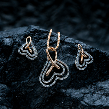 Rose gold pendant set by 