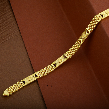 Mens 22K Gold Cz Plain Cartier Bracelet-MCRB11