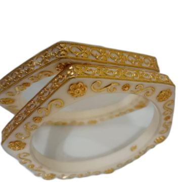 Gold Art Work square shape bangles by 