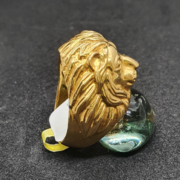 soku Lion Face Gold Plated Ring at Rs 550/piece in Jaipur | ID:  2852400943362