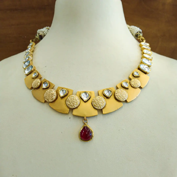 22k 916 Hallmark Jadtar Fancy Necklace Set by Pratima Jewellers
