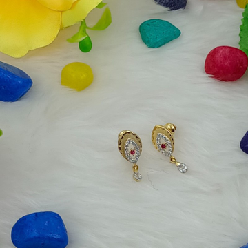 916 Gold CZ Fancy Earrings by Ranka Jewellers