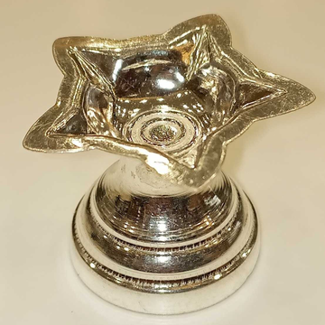Silver star shape diya  by Jay Ambe Jewellers