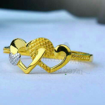 916 Fancy Heart Shape Plain Gold Ladies Ring LRG -...