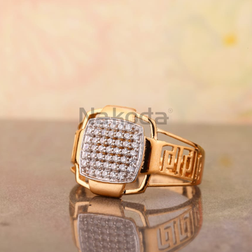 750 Rose Gold Hallmark Delicate Men's Ring RMR115