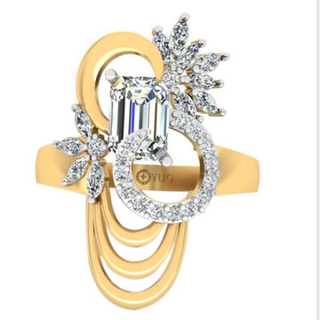 center colour stone cz ring by 