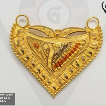 22k gold stylish mangalsutra pendant by 