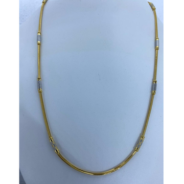 916 Gold Delicate Pipe Chain by Mallinath Chain