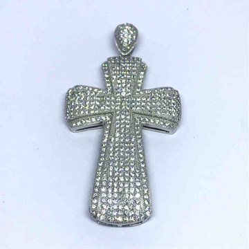 925 sterling silver cross pendant with high micro... by Veer Jewels