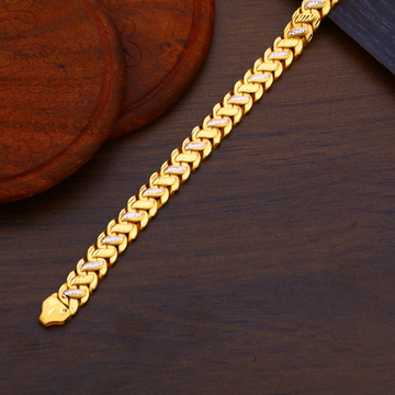 22ct Gold Designer Mens Bracelet MPB159