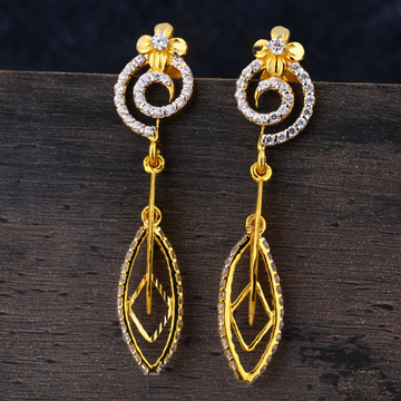 22CT Gold CZ Ladies Designer  Jhummar Earring LJE2...