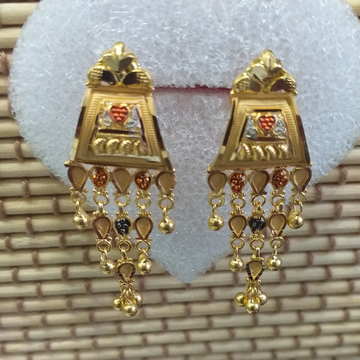 22 gold kalkati fancy earrings by 