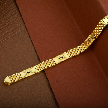 Mens 22K Gold Casting Designer Diamond Cz Bracelet...