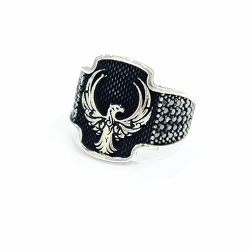 925 Sterling Silver Eagle Gent's Ring by Veer Jewels