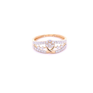 Dual Line Band Style Diamond Ring