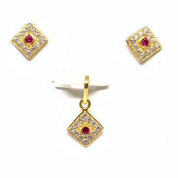 Designer Gold Pendant Set by Rajasthan Jewellers Private Limited